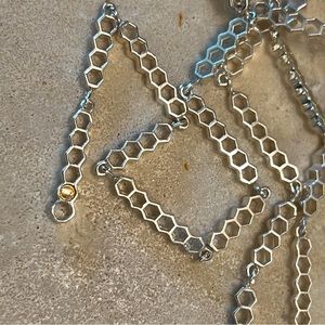 MIGNON FAGET 925 32” HIVE CHAIN WITH TOPAZ EUC